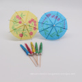 Factory Direct Promotion Cocktail Umbrella Picks Decorative Toothpicks For Party